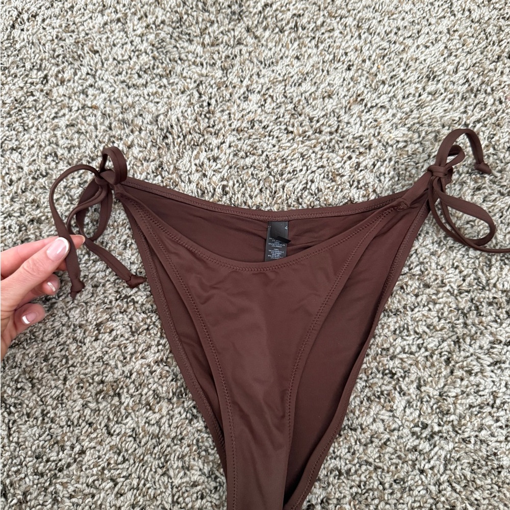 SKIMS Chocolate Tie-Side Bikini Bottom